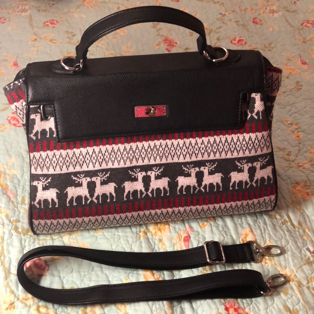 Big Buddha knit reindeer bag